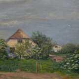 "Neuendorf auf Hiddensee", Öl/ Lw./ Pappe, unsign., kl. Farbverluste, 34,5x46 cm, Rahmen - Foto 1