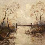 Lukas-Larsen, Gerhard (1911 Swinemünde-1965 Düsseldorf) "Moorlandschaft", Öl/ Hartfaser, sign. u.r., 60x50 cm, Rahmen (besch.) - Foto 1