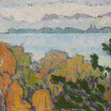 Hellingrath, Berthold (1877-1954) "Danziger Bucht", Öl/ Karton, unsig., rückseitig bez., 20,5x29 cm, Rahmen - photo 1