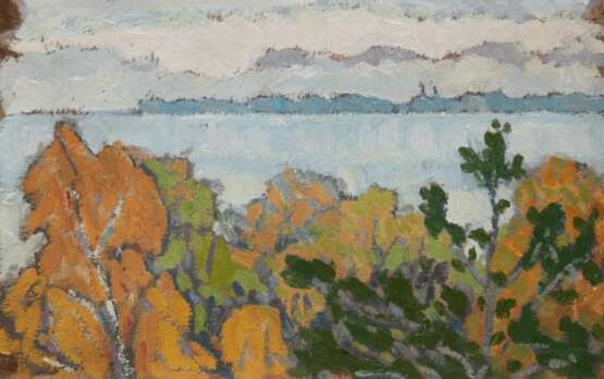 Hellingrath, Berthold (1877-1954) "Danziger Bucht", Öl/ Karton, unsig., rückseitig bez., 20,5x29 cm, Rahmen - photo 1