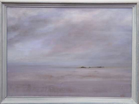 "Am Zingster Kirr", Öl/ Lw., unsign., rückseitig bez., 58x78 cm, Rahmen - photo 1