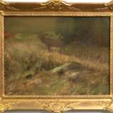 Drathmann, Christoffer (1856 Bremen-1932 Berlin) "Röhrender Hirsch", Öl/ Karton, sign. u.r., 30x40 cm, Rahmen - Foto 1