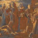 Holtz-Sommer, Hedwig (1901 Berlin- 1970 Wustrow) "Aus dem Zyklus Mutter Courage", Mischtechnik, monogr. u.r., 35x52 cm, im Passepartout hinter Glas und Rahmen (Beteiligung an Ausstellungen mecklenburgischer Kün… - фото 1