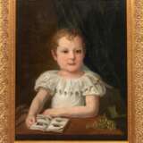 Maler um 1900 "Kind mit Buch", Öl/ Lw., unsign., 60x48 cm, Rahmen - photo 1