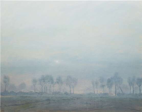 "Nebliger Morgen", Öl/Lw., monogr. u.l., dat. 1982, 91x105 cm, Rahmen - photo 1