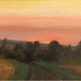 Schwinge, Friedrich Wilhelm (1852 Hamburg-1913 Hamburg) "Abendstimmung", Öl/MP., sign. u. dat. 1878 u.r., 30,5x45 cm, Rahmen (Mitglied im "Hamburger Künstlerverein", Lit.: Thieme/Becker, Band 30, Sei… - photo 1