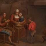 Altmeister, zugeschrieben Findorff, Johann Dietrich (1722-1772) "Bauernfamilie beim Dankgebet", Öl/ Lw., unsign., doubliert, 43x55,5 cm, Rahmen" - Foto 1