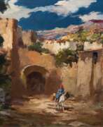 Aquarelle. Daube, Prof. Charles &quot;Südliche Landschaft&quot;, Öl/ Lw., sign. u.r., 60x80 cm, Rahmen