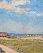 Aquarelle. Monogrammist um 1940 &quot;Fischerdorf mit Blick auf die See&quot;, Öl/ Lw., monogr. &quot;V.H.&quot; u.l. und dat. 1940, 51x62 cm, Rahmen