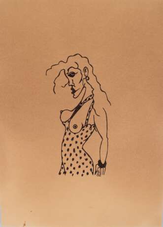 Strauch, Max von "-rettet die Sezession- Berliner Huren", 10 erotische Ansichten, Tuschezeichnung/ Papier, jeweils monogr. und dat. 1923, 30x21 cm, in Folie - photo 2