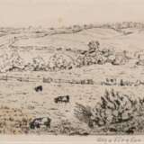 "Holsteinische Landschaft II", Radierung, undeutl. sign. u.r. und dat. 1911, min. stockfleckig, 10x14,5 cm, im Passepartout - photo 1