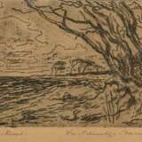 Schultze-Jasmer, Theodor (1888 Oschatz-1975 Prerow/Darß) "Am Weststrand", Original Radierung, sign. u.r., 7x9,5 cm, ungerahmt (Studium an der Leipziger Kunstakademie, Sommeraufenthalte im Ostseebad Zingst, Stud… - фото 1