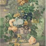 Huysum, Jan van (1682 Amsterdam-1749 ebenda) "Blumenstilleben in skulptierter Vase 1722", Kupferstich 1778, Boydell, John, 52x40 cm, hinter Glas im Rahmen - photo 1