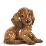 Figur "Dackelwelpe", Rosenthal Group, polychrom bemalt, H. 15 cm - photo 1
