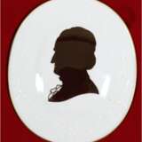 Meissen-Gedenkplakette "Johann Wolfgang von Goethe", einmalige limitierte Auflage von 1977, oval, 17x14 cm, im Etui - photo 1