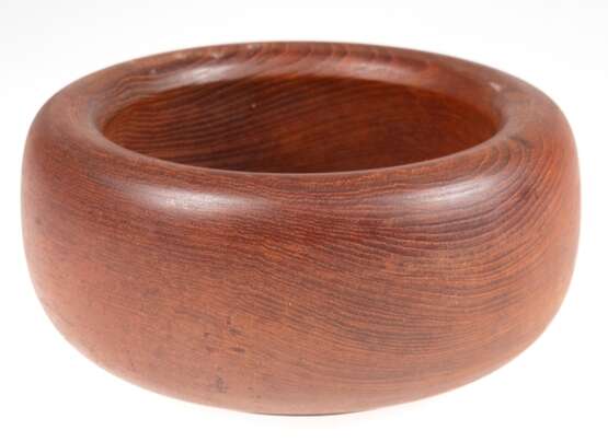 Schale aus Teakholz, rund, Dänemark, 1960/70er Jahre, H. 12 cm, Dm. 24 cm - Foto 1
