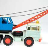 Kinderspielzeug "Autokran", 1960er Jahre, Gama, Kunststoff/Metall, bespielt, 29x54x12 cm - Foto 1