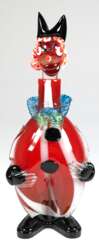 Murano-Karaffe als Clown, 1950, mehrfarbiges Glas, H. 35 cm