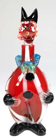 Murano-Karaffe als Clown, 1950, mehrfarbiges Glas, H. 35 cm - photo 1