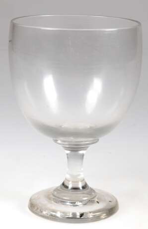 Berliner Weiße-Glas, Scheibenfuß mit ausgekugeltem Abriß, H. 17 cm - photo 1