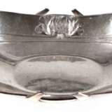 Jugendstil-Anbietschale, Christofle, versilbert, Gallia Serie, oval, mit reliefiertem Mohnblumen- und Getreidedekor, seitl. Durchbruchhenkel, Gebrauchspuren, 6x33x22 cm - photo 1
