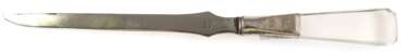 Brieföffner, 835er Silber-Schneide mit Kristallgriff, Gebrauchspuren, L. 26 cm