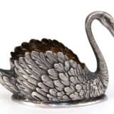 Saliere in Form eines Schwanes, 900er Silber, L. 6 cm - Foto 1