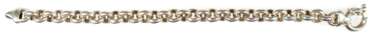 Armband, 925er Silber, Rundankerkette, großer Federringverschluß, Gew. 26,9 g, L. 21,5 cm