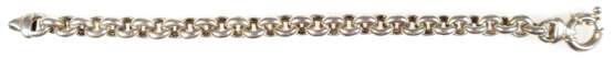 Armband, 925er Silber, Rundankerkette, großer Federringverschluß, Gew. 26,9 g, L. 21,5 cm - photo 1