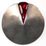 Kettenanhänger, Silber geprüft, 21,9 g, Rubin (synth.), Durchmesser ca. 4,8 cm - photo 1