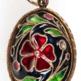 Ei-Anhänger, polychrom floral emailliert, L. 2,3 cm - photo 1