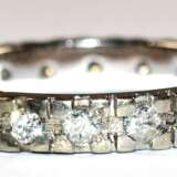 Memory-Ring, 585er WG, ca. 3,3 g, 18 Brillanten ca. 0,90 ct., RG 53, Innendurchmesser 16,8 mm - фото 1
