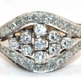 Brillant-Ring, 585er GG/WG, ausgefaßt mit 29 Brillanten von zus. ca. 0,46 ct, Ges.-Gew. 3,5 g, RG 57 - photo 1
