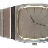 Herren-Armbanduhr "Omega" Constellation, Quarz, Stahl, quadratisches silberfarbenes Zifferblatt mit Stabindizes, gangfähig, 3x3 cm, Gliederarmband mit Faltschließe - фото 1