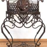 Gartentisch mit abnehmbarem Jardinierenaufsatz, Metall, ges. 70x48x23 cm - photo 1