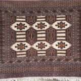 Teppich, beige/braun mit ornamentalem Muster, Reinigung empfohlen, 124x112 cm - photo 1