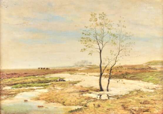 Peinture Printemps. I. Pokhitonov. oil on panel realism 19th century - Foto 3