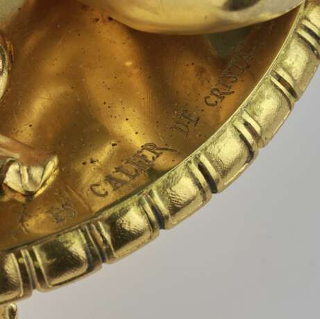 Vase &agrave; fruits depoque Napoleon III ES CALIER DE CRISTAL PARIS. Gilded bronze brass Napoleon III At the turn of 19th -20th century - photo 6