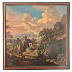 Hunting scene, 18th century, Oil on canvas