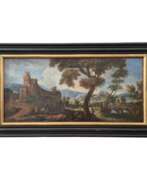 Übersicht. Italian landscape with ruins, Oil on canvas, 19th century