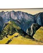 Übersicht. Oil-Painting by Jean Thomas (1923- 2019): `An Isolated Farm; Verdon Canyon`