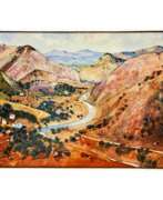 Overview. Oil-Painting by Jean Thomas (1923-2019) `The Paillon Valley seen from Peillon`