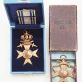 Bayern: Militär-Verdienstkreuz, 3. Form (1913-1918), 3. Klasse mit Krone und Schwertern / mit Schwertern, im Etui. - Foto 1