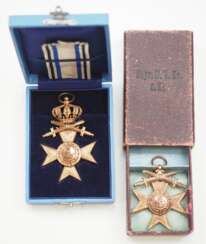 Bayern: Militär-Verdienstkreuz, 3. Form (1913-1918), 3. Klasse mit Krone und Schwertern / mit Schwertern, im Etui.