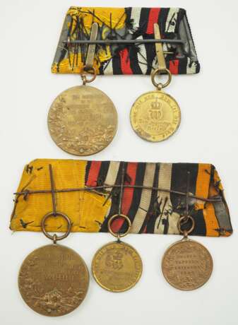 Preussen: Lot von 2 Ordenschnallen - deutsch-französischer Krieg 1870/71. - Foto 2