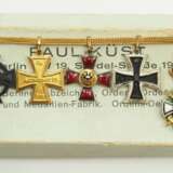 Preussen: Miniaturenkette eines Tapferkeitsoffiziers mit 5 Auszeichnungen. - photo 1