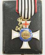 Product catalog. Preussen: Kronen-Orden, 3. Modell (1871-1918), 3. Klasse, mit Genfer Kreuz, im Etui.