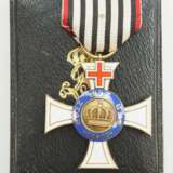 Preussen: Kronen-Orden, 3. Modell (1871-1918), 3. Klasse, mit Genfer Kreuz, im Etui. - Foto 1