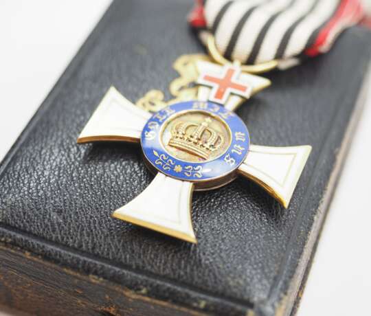 Preussen: Kronen-Orden, 3. Modell (1871-1918), 3. Klasse, mit Genfer Kreuz, im Etui. - Foto 2