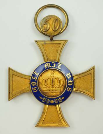 Preussen: Kronen-Orden, 3. Modell (1871-1918), 4. Klasse, mit Jubiläumszahl "50". - Foto 1